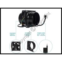 (image for) 4" Inch Axial Inline Duct Fan 70 CFM 110V