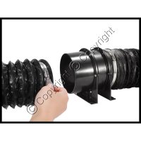 (image for) 4" Inch Axial Inline Duct Fan 70 CFM 110V