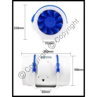 (image for) 8" Inch 494 CFM Inline Duct Fan 110V