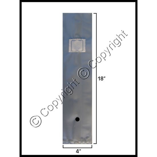(image for) Small Mushroom Grow Bag w/ Injection Port [0.2 µm Micron Filter] Unicorn Bag Type 4T‑Inj